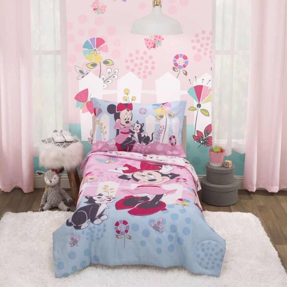 Disney Minnie Mouse Pink and Blue Comforter Set
